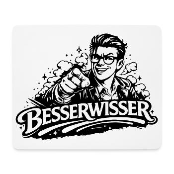 Beserwisser - Tapis de souris (format paysage) - blanc - Devant