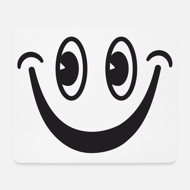 Smiling Face - Mouse Pad (horizontal) - white