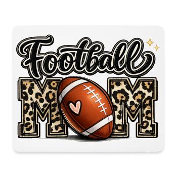 Football Mama Leopard Spieltag-Mama-Shirt - Mousepad (Querformat) - Weiß - Vorne