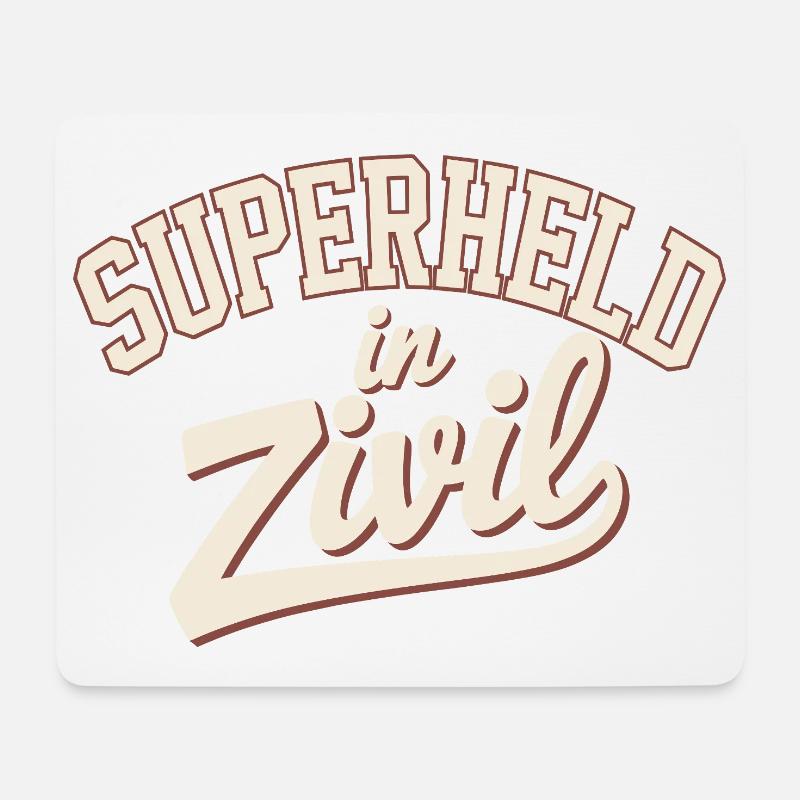 Superheld In Zivil Superhero Superhelden Kostüm - Mousepad (Querformat) - Weiß