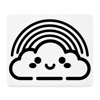 arc en ciel - Tapis de souris (format paysage) - blanc - Devant