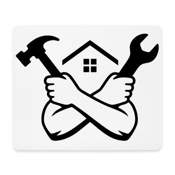 Handyman House Tool Emblem - Mouse Pad (horizontal) - white - Front