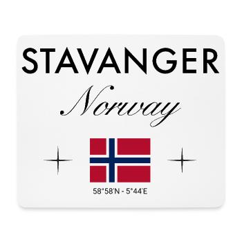 Stavanger Norvège Coordonnées Souvenir de voyage - Tapis de souris (format paysage) - blanc - Devant