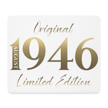 80. Geburtstag Geschenk Original August 1946 - Mousepad (Querformat) - Weiß - Vorne
