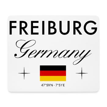 Freiburg Deutschland Koordinaten Reise Souvenir - Mousepad (Querformat) - Weiß - Vorne