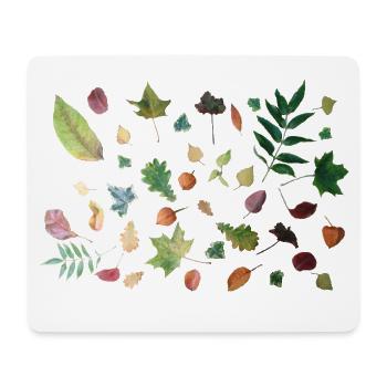 Blätter - Mousepad (Querformat) - Weiß - Vorne