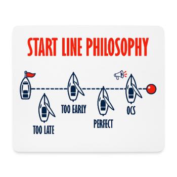 Start Line Philosophy – Segelregatta - Mousepad (Querformat) - Weiß - Vorne