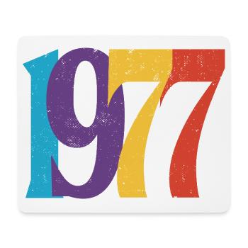 Geboren 1977 Geburtstagsgeschenk Geburtstag 77 - Mousepad (Querformat) - Weiß - Vorne