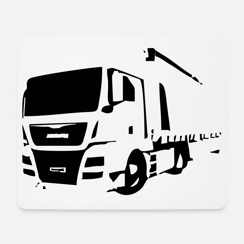 Truck2 - Mousepad (Querformat) - Weiß