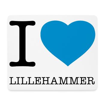 I LOVE LILLEHAMMER Norwegen - Mousepad (Querformat) - Weiß - Vorne