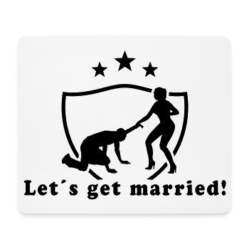 Let´s get married! - Tapis de souris (format paysage) - blanc - Devant