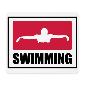 Swimming - Mousepad (Querformat) - Weiß - Vorne