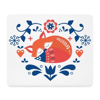 Nordischer Fuchs - Mousepad (Querformat) - Weiß - Vorne