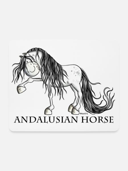 Süßer Andalusier - Mousepad (Querformat) - Weiß