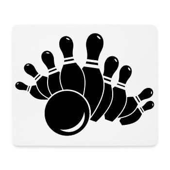sport kegeln - Mousepad (Querformat) - Weiß - Vorne
