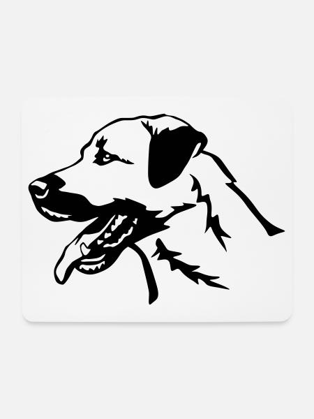 Kangal Kopf - Mousepad (Querformat) - Weiß