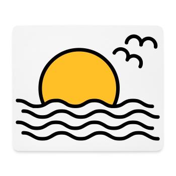 Coucher de soleil - Tapis de souris (format paysage) - blanc - Devant