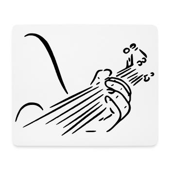 Guitariste guitariste guitariste musicien instrument de groupe # - Tapis de souris (format paysage) - blanc - Devant