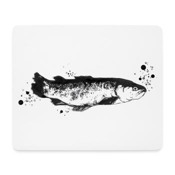 Fisch - Mousepad (Querformat) - Weiß - Vorne