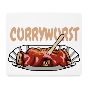 Team Currywurst - Fast Food Fan - Wurst Kult - Mousepad (Querformat) - Weiß - Vorne