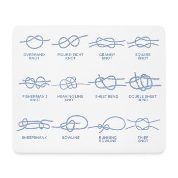 Boote Segeln Knoten Knotenkunde Geschenke - Mousepad (Querformat) - Weiß - Vorne