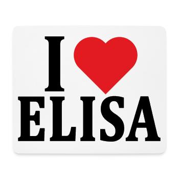 T-shirt J’adore Elisa t-shirt idée cadeau - Tapis de souris (format paysage) - blanc - Devant