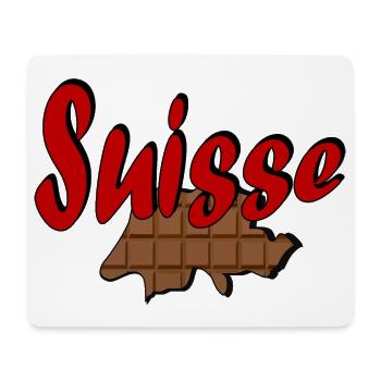 Suisse Chocolat - Tapis de souris (format paysage) - blanc - Devant