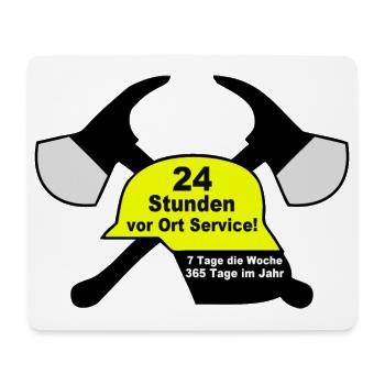 Freiwillige Feuerwehr , Shirt , 24 Stunden (25) - Mousepad (Querformat) - Weiß - Vorne