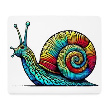 Schnecke - Mousepad (Querformat) - Weiß - Vorne