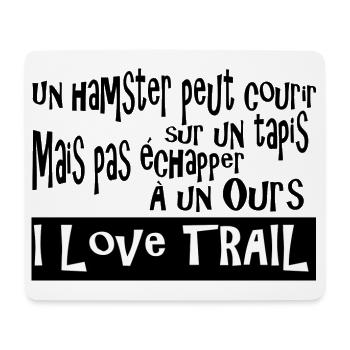 Trail Ours Hamster - Tapis de souris (format paysage) - blanc - Devant