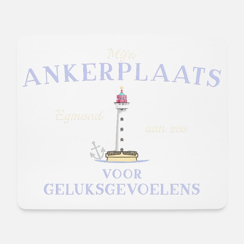 Egmond aan zee, Niederlande, Ankerplatz Glück - Mousepad (Querformat) - Weiß
