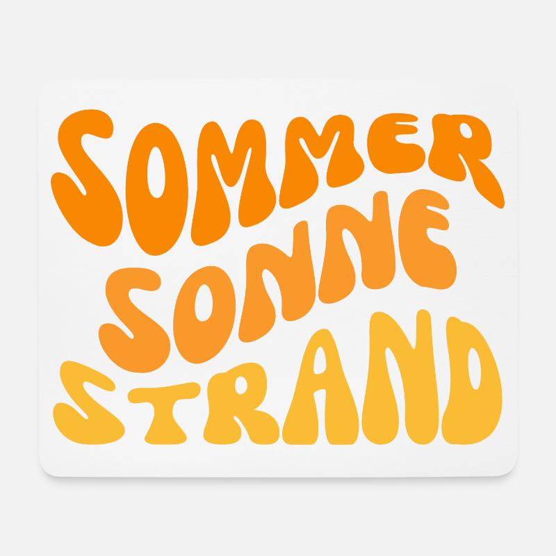 Sommer Sonne Strand Wavy - Mousepad (Querformat) - Weiß