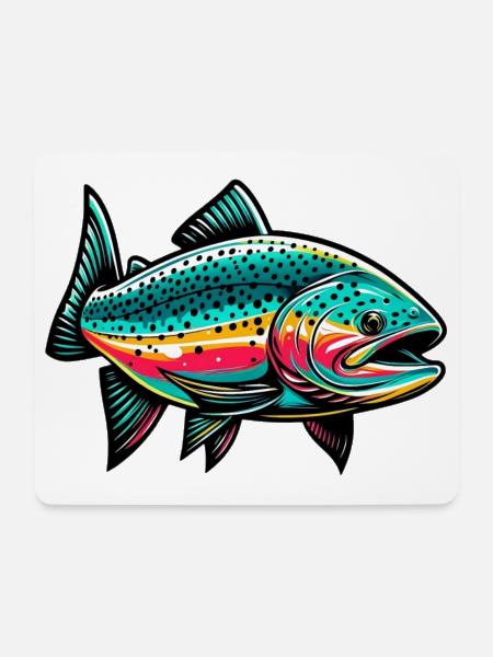 Lachs - Mousepad (Querformat) - Weiß