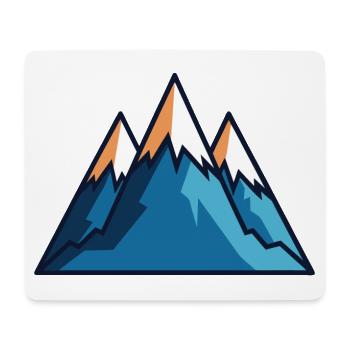Gebirge - Mousepad (Querformat) - Weiß - Vorne