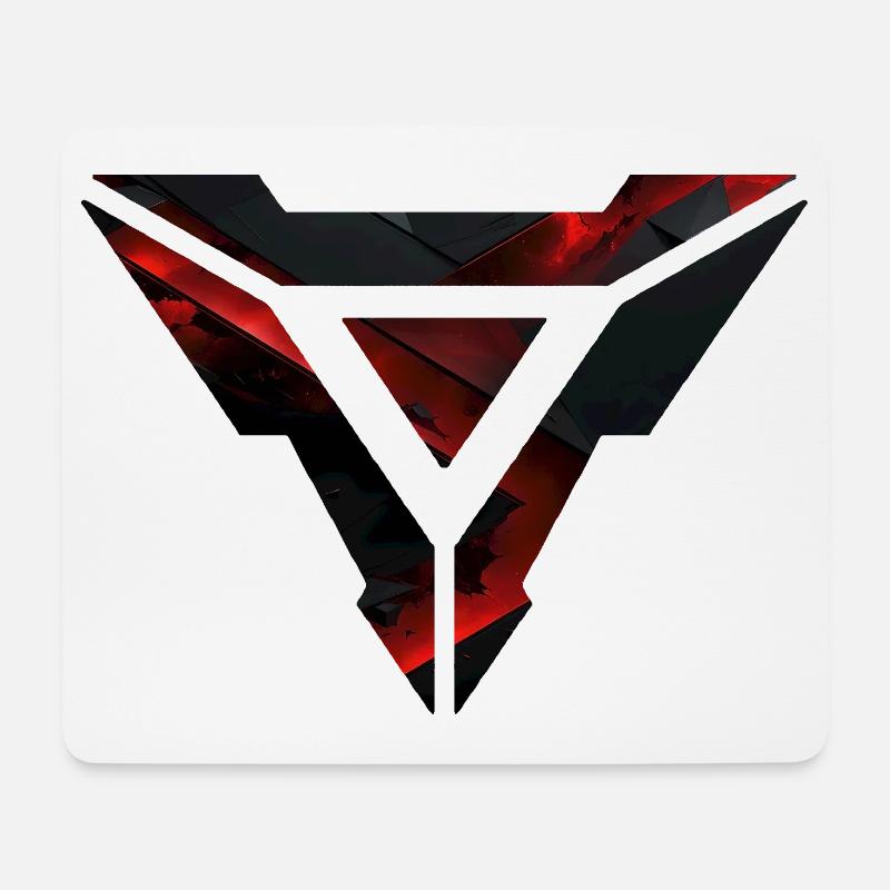 Futuristisches geometrisches Burst-Design - Mousepad (Querformat) - Weiß