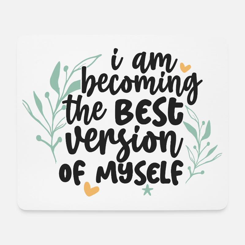 Mein bestes Selbstzitat-Design werden - Mousepad (Querformat) - Weiß