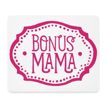 Bonus Mama Stiefmutter Geschenk Stiefmama pink - Mousepad (Querformat) - Weiß - Vorne