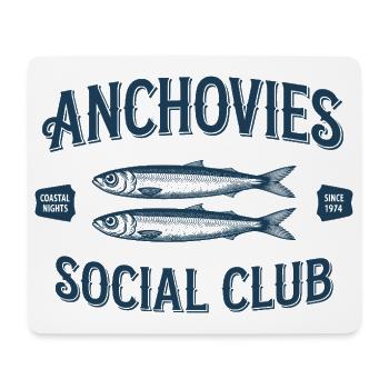 Anchovies Social Club - Mouse Pad (horizontal) - white - Front