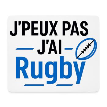 J'peux pas j'ai Rugby Graphique - Tapis de souris (format paysage) - blanc - Devant