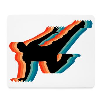 Parkour Heartbeat Pulse Freerunning rétro - Tapis de souris (format paysage) - blanc - Devant