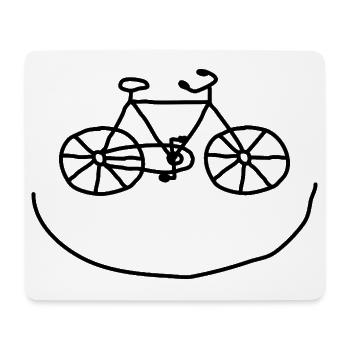 Lachendes Fahrrad Lächeln Rad Geschenk - Mousepad (Querformat) - Weiß - Vorne