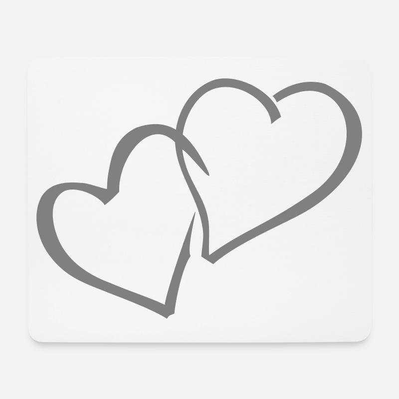 hearts heart hearts - Mouse Pad (horizontal) - white