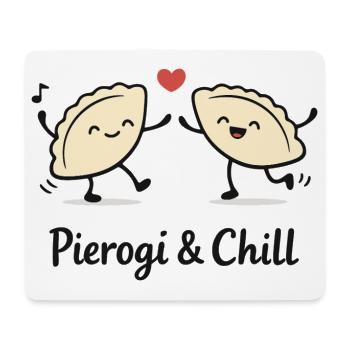 Pierogi & Chill: Funny Dancing Pierogies Polska - Mouse Pad (horizontal) - white - Front