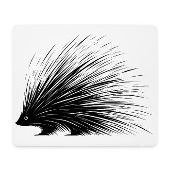 porc-épic - Tapis de souris (format paysage) - blanc - Devant