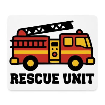 Feuerwehrauto Logo - Mousepad (Querformat) - Weiß - Vorne