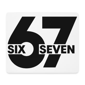 67 Six Seven – Minimal Streetwear Design - Mousepad (Querformat) - Weiß - Vorne