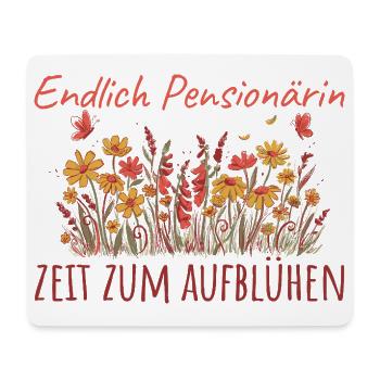Pensionärin Zeit zum Aufblühen Beamtin Abschied - Mousepad (Querformat) - Weiß - Vorne