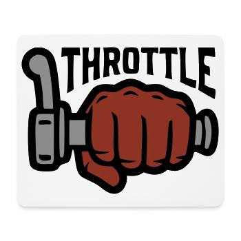Throttle Throttle Grip Lettering - Mouse Pad (horizontal) - white - Front