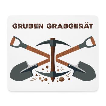 Gruben Grabgerät Bergbau Emblem - Mousepad (Querformat) - Weiß - Vorne