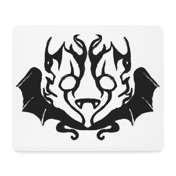 Dunkle Fledermausmaske - Mousepad (Querformat) - Weiß - Vorne